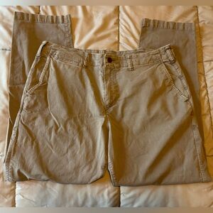 American eagle men’s original straight khaki work pants, size 36/32